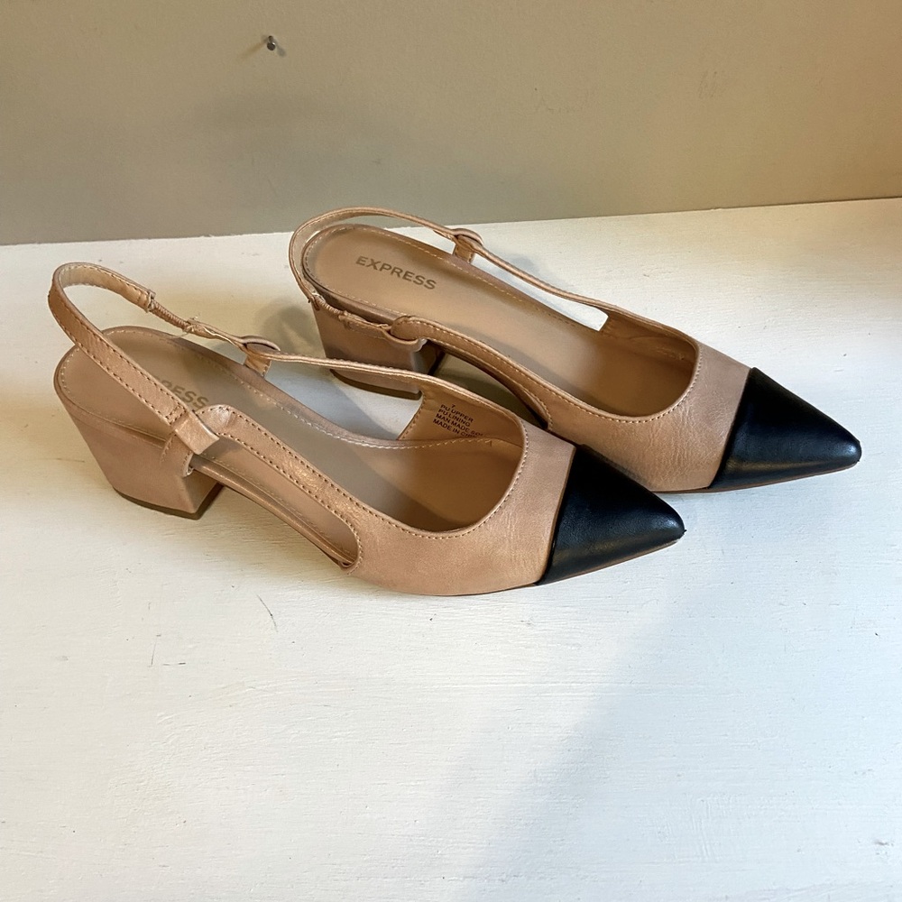 Express slingback heels